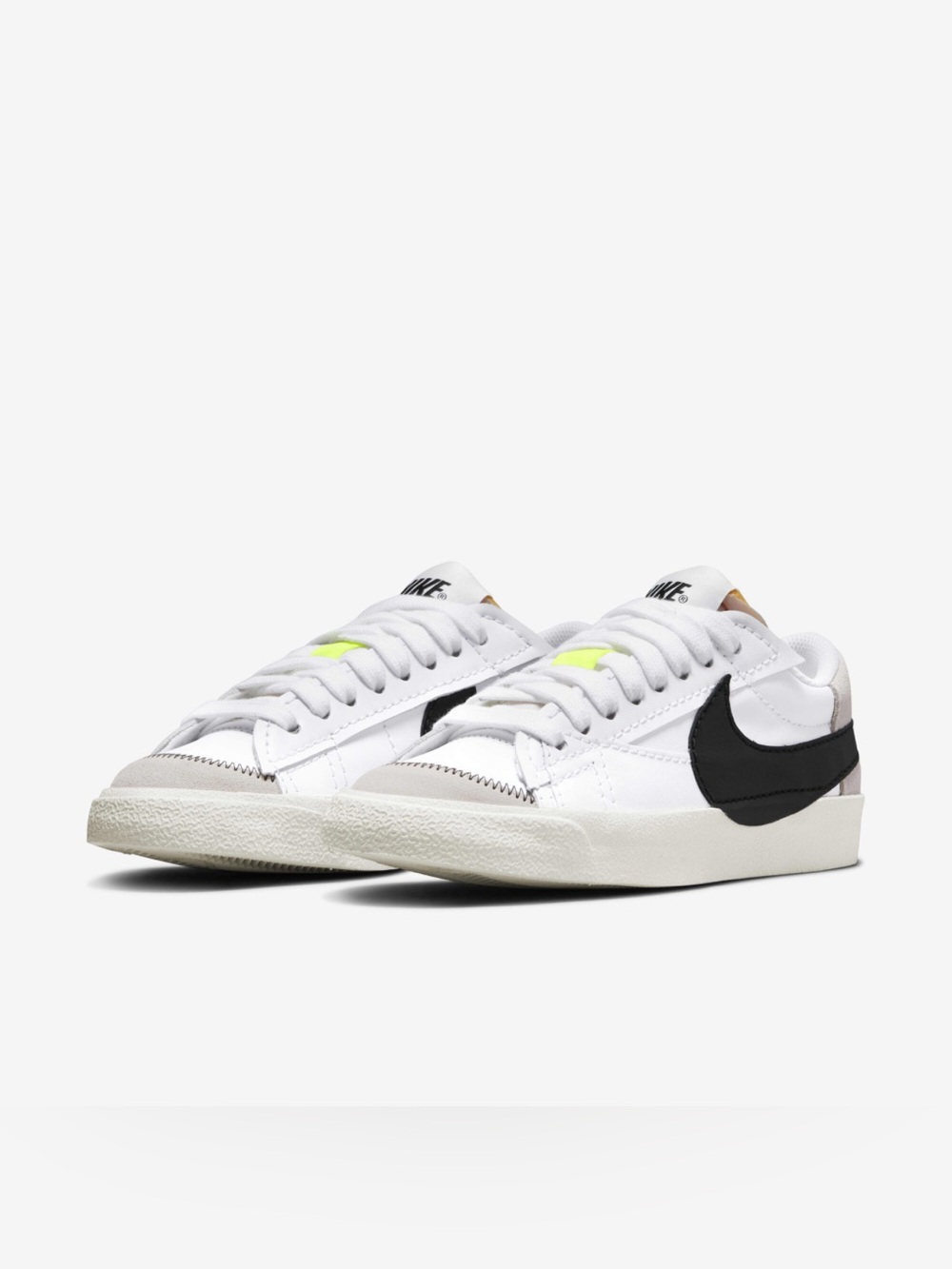 Nike Blazer Low '77 Jumbo Shoe Sneakers Oversized Black Swoosh Logo - 8 EUC